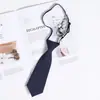 Gravata Pequena Cor Sólida Caseira Estilo Japonês Ultracurta para Mulheres, Preguiçosa Sem Amarrar Fofa Estilo Universitário Retrô Marrom Jardim de Infância