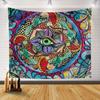 Tapiz de mandala bohemio nórdico para sala de estar, tapiz decorativo para el hogar, fondo de tela para colgar en la pared