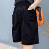 Shorts Slimming de Verão Tendência Plus Size Calças Casuais Simples de Algodão Puro Calças Retas de Perna Larga Moda Ins