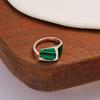 Anillo turquesa retro de plata 925, elegante anillo de celebridades de Internet, ligero, de lujo, de moda europea y americana, anillo abierto para mujer.