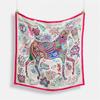Pañuelo pequeño cuadrado nuevo estilo coreano de 53 cm con estampado de caballo de flores para mujer, pañuelo pequeño decorativo, cinta para el cabello, pañuelo al por mayor