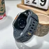 Para Apple Watch Correa de Apple Watch iwatch Modificada Color Sólido Silicona Letra de Deducción Correa de Reloj