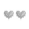 Transmisión en Vivo Nuevo Producto Aretes de Plata Esterlina S925 para Mujer, Aretes de Circonita con Diseño de Recorte de Corazón de Moda y de Alta Gama con Diseño de Aliento de Bebé para Mujer