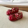 Nuevos Zapatos Mary Jane de Cuero para Niñas Primavera/Verano 2026, Zapatos de Princesa con Moño y Suela Suave Primavera/Otoño, Zapatos para Caminar de Bebé