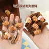 Cerdo de Guinea de Dibujos Animados Lindo Color Café con Leche Anillo de Intestino Cuerda para el Cabello Pinza para el Cabello Suave Lindo para Niña Cuerda para Cola de Caballo Accesorios para el Cabello Banda Elástica Venta al por Mayor