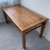 Mesa de Chá de Madeira de Ulmeiro Velho, Mesa Curva em Forma de Ferradura, Mesa Vintage, Mesa de Madeira Natural Estilo Chinês, Mesa de Jantar, Mesa dos Oito Imortais, Mesa Quadrada, Mesa de Chá Zen