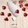Strass Vermelho Plano para Nail Art no Atacado, Mini Strass Vermelho Olho de Cavalo Gota d'Água Plano com Formatos Irregulares, Decorações de Strass para Unhas de Estilos Mistos