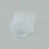 Caja cuadrada de plástico PP extra alta para guardar ferretería, joyería, papelería, piezas de juguetes y empaques de joyería, caja de plástico transparente