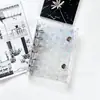 Álbum de Fotos Transparente con Cubierta de PVC Láser con Lazo A7, Cuaderno de Anillas, Portafotos Polaroid de 6 Agujeros