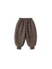 Pantalones de Invierno 2025 para Niños Bangxuan, Pantalones de Terciopelo para Bebé Niño, Pantalones de Cuadros Cálidos y Engrosados, Leggings para Niño