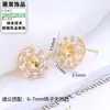 Accesorios para Aretes de Perlas DIY, Artesanía Exquisita, Nuevos Aretes Geométricos de Moda y Elegantes, Aretes Semi-terminados de Lujo Ligero y Brillantes