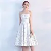 Vestido Estampado sin Tirantes que Favorece la Figura, Adecuado para Ser Anfitrión de Banquetes, Ceremonias de Mayoría de Edad, Exámenes de Arte Estudiantil y Uso Diario
