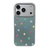 Capa de Celular Dopamina de Verão com Bolinhas 17Promax Compatível com iPhone16Pro Borda Prateada Magnética 15Pro Pintura Colorida