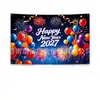 Tela de fondo Feliz Año Nuevo 2027 Tela colgante temática de Año Nuevo Europeo y Americano Pancarta de celebración de festival