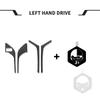Adecuado para Subaru Forester 13-18, pegatinas decorativas para manija de puerta interior de fibra de carbono, accesorios de modificación interior del automóvil
