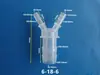 Conector de Pagoda de Diámetro Variable Tipo Y de PP, Conector de Tres Vías de Plástico, Conector de Tubería de Agua, Distribuidor de Agua, Conector de Conversión para Manguera