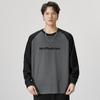 F1121 Tamanho grande masculino outono Novo 260g costura de chifre pesado manga longa camiseta base solta masculino