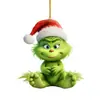 Navidad Transfronteriza Acrílico Dibujos Animados Grinch Colgante Creativo Decoraciones para Árbol de Navidad