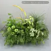Flores de Chão para Casamento Arranjo Floral Estilo Floresta Arranjo Floral de Flores Phalaenopsis Decoração de Banquete de Noivado Vitrine Verde e Branca
