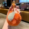Suerte Colgante de Peluche de Caqui Llavero Adorno Caqui Suerte Colgante para Coche Adorno de Piel Sintética de Conejo Regalo