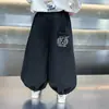 Pantalones de Otoño para Niños 2026 Nuevo Estilo Coreano Pantalones Deportivos Geniales para Niños Pequeños con Forro Polar Integrado Pantalones de Chándal de Otoño para Niños