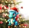 Colgante decorativo de elfo dinosaurio para árbol de Navidad nuevo transfronterizo, plano acrílico, decoración navideña para el hogar, regalo