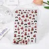 Arte de Unhas Rosa Estilo Japonês Internet Vermelho Urso da Lua Desenho Animado Adesivo Arte de Unhas Vento Doce Escuro Legal Estrela Relevo Decalque
