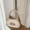 2025 Nuevo Bolso de Mano de Gato Tostada de Dibujos Animados para Mujer Lindo Versátil de Gran Capacidad Exquisito Bolso Bandolera de Hombro