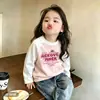 Camiseta infantil de manga longa com mangas raglan, nova coleção primavera e outono, top da moda para o início do outono para crianças, peça externa de algodão puro, camada base