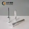 Tubo de máscara de pestañas plateado vintage con cabezal de cepillo fino ondulado 4 ml máscara de pestañas cosmética maquillaje tubo de máscara de pestañas material de embalaje
