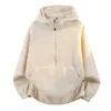 Sudadera deportiva con capucha y media cremallera para hombre, corte holgado, estilo primavera y otoño, chaqueta cálida y transpirable de manga larga