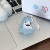 Chaveiro fantasma de gelatina de Halloween, pingente de elfo luminoso de desenho animado estéreo, acessórios para mochila escolar de namorada de casal