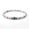 Pulsera de cuentas transfronteriza Amazon wish Ojo de Tigre piedra volcánica piedra mapa 8mm Pulsera Pulsera magnética para hombre