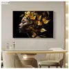 Pintura em Porcelana de Cristal Beleza Negra Africana Moda Moderna de Luxo Leve Europeia e Americana Figura Parede de Fundo de Sofá da Sala de Estar Pintura Decorativa