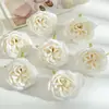 T 8cm Cabeça de Peônia Austin Flor Artificial Feito à Mão DIY Ornamento de Flor de Seda Bolo Caixa de Presente Decoração Artesanal
