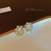 Brincos Doces e de Alto Padrão em Prata 925 com Pino Coreano, Design Simples Cravejado com Diamantes, Único e Estiloso