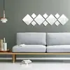 Adesivos de parede espelhados em acrílico, designs criativos para decorar halls de entrada e escadas, papel de parede autoadesivo para uso doméstico