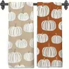 Suministro transfronterizo de toallas de Halloween de microfibra ultrafina, paños de cocina absorbentes y toallas de mano con estampado de calabaza de Acción de Gracias