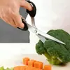 Tijeras para Barbacoa Estilo Coreano, Tijeras Multifuncionales de Cocina para el Hogar para Cortar Filete y Milanesa de Pollo, Tijeras para Barbacoa, Tijeras para Barbacoa de Acero Inoxidable