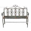 Silla Americana Retro Metal de Hierro Forjado Silla Doble Pastoral Patio Exterior Banco de Descanso Balcón Respaldo Marco de Silla