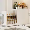 Nuevo Estante Deslizante Mejorado para Especias Cocina Multifuncional Almacenamiento de Condimentos Encimera Hueco Gabinete