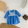 Ropa Infantil Estilo Coreano Vestido para Niñas con Adorno de Encaje Elegante Vestido de Muñeca Lindo para Bebé Vestido de Princesa Ropa Infantil de 1 a 6 Años