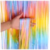 Nuevas cortinas de seda de lluvia color macarrón 2026, suministro directo del fabricante, especializado en la producción de cortinas de seda de lluvia en varios estilos y colores degradados