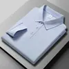Camisa polo personalizable con logo para hombre y mujer, top de manga larga para negocios, adecuado para primavera y otoño, camisa base de color liso de corte holgado para usar como capa exterior