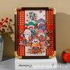 Estilo Chinês DIY Pintura Estéreo 3D Ano Novo Auspicioso Tendência Nacional Cultural e Criativo Recorte de Papel Escultura Moldura Decorativa Porta-Retrato de Mesa Atacado