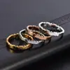 Europa y Estados Unidos transfronterizo nuevo anillo simple de círculo de amor para mujer pequeño fresco acero de titanio anillo de oro de 18 quilates joyería dulce