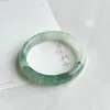 Fabricante Mais Vendido Atacado Pulseira de Jade Verde Tianshan Plana, Pulseira com Padrão de Flor de Jade com Fio de Ouro, Pulseira Estilo Clássico, Quartizita