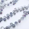 Cristal de morango de 8MM flash burst furo horizontal gota d'água cristal contas de morango contas feitas à mão acessórios para fazer joias DIY contas soltas