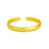 Joyería chapada en oro de nuevo estilo chino, pulsera abierta con corazón de loto esmerilado para mujer, imitación de oro con diseño sólido tradicional