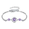 Pulsera de la Flor de la Hierba de la Suerte de Cuatro Hojas Plateada para Mujer Estilo Japonés y Coreano Pulsera de Temperamento Simple Regalo de San Valentín Cumpleaños Venta al por Mayor